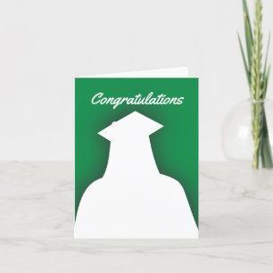 Graduate Silhouette Folded Greeting Card