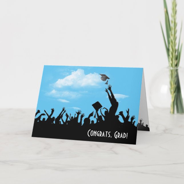 Graduate Silhouette on Sky Card (Front)