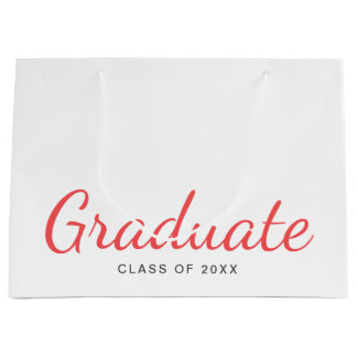 Graduate Simple Modern Class of Graduation Large Gift Bag