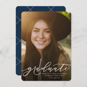 Graduate simple photo graduation announcement
