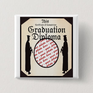Graduate Standing Tall Diploma  Frame 15 Cm Square Badge