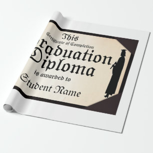 Graduate Standing Tall Diploma Wrapping Paper
