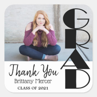 Graduate - Thank You Square Sticker