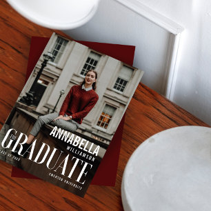 Graduate Trendy Magazine Cover Grad Announcement
