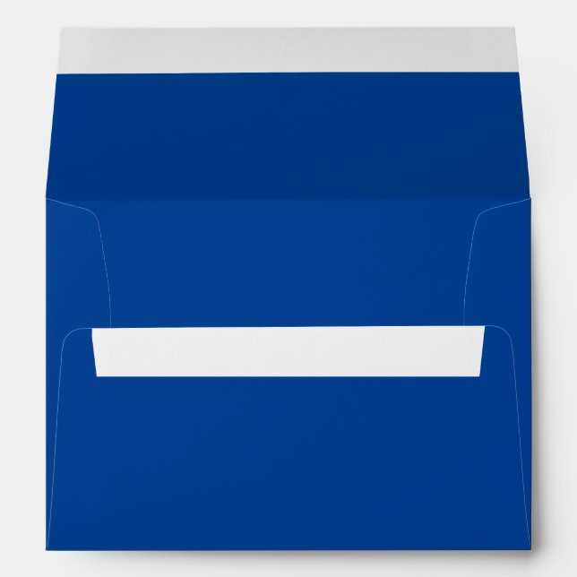 Graduate White Typography Graduation Blue Envelope (Back (Bottom))