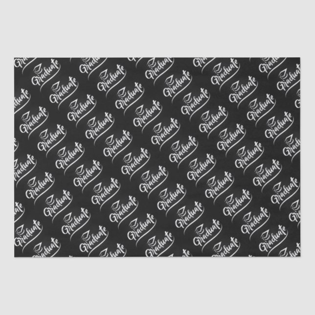 Graduate with Graduation Cap Tissue Paper (Front)