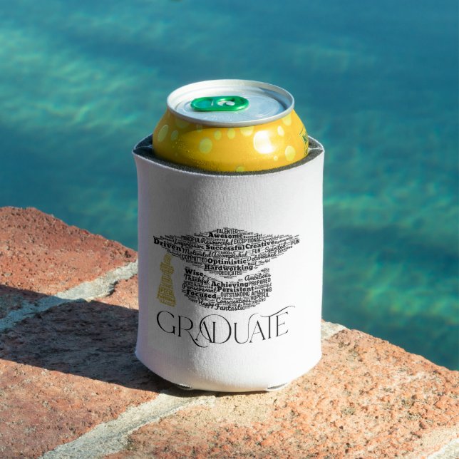 Graduate Word Cloud Graduation Party Favour Can Cooler (In Situ Pool)