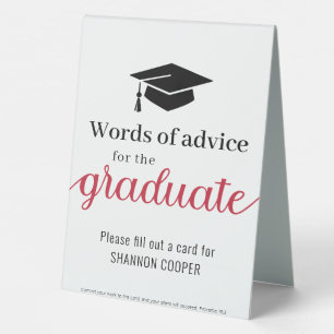 Graduate Words of Advice Black Red