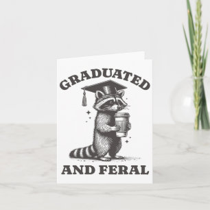 Graduated And Feral Racoon Cl Of 2025 Vintage Rac Card
