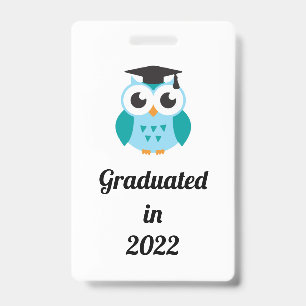 Graduated in 2022 cute owl ID badge
