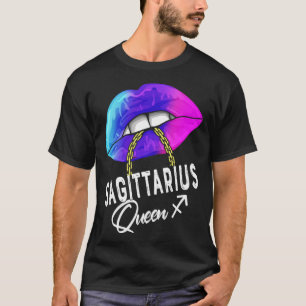 Graduated Purple Blue Sagittarius Queen November D T-Shirt