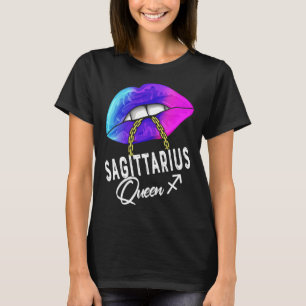 Graduated Purple Blue Sagittarius Queen November D T-Shirt