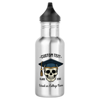 Graduated Skull Custom Name Year School 532 Ml Water Bottle