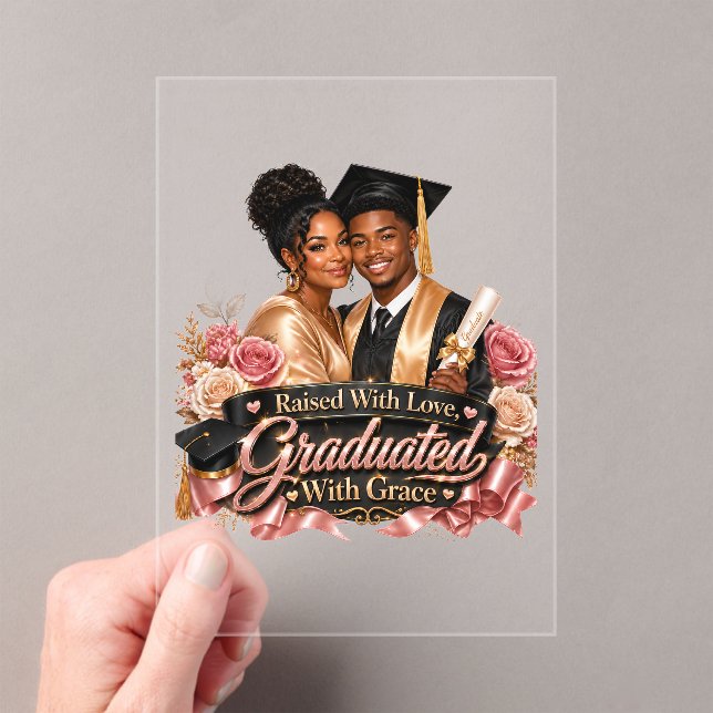  Graduated With Grace Son  Acrylic Invitations (Insitu (Handheld))
