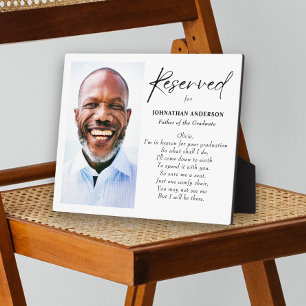 Graduate's Father In Heaven For Graduation Photo Plaque