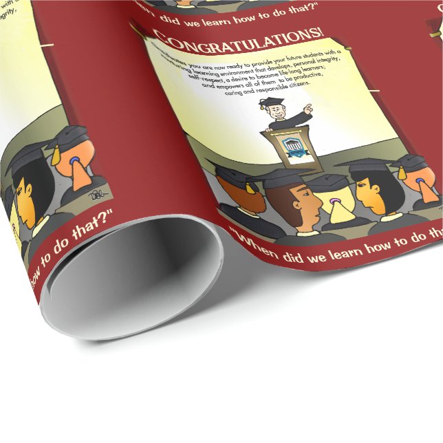 Graduates Flat Card Wrapping Paper (Roll Corner)