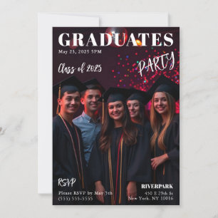 Graduates Magazine Cover Invitation