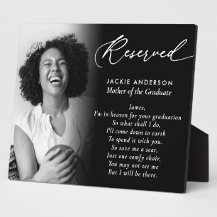 Graduate's Mother In Heaven For Graduation Photo Plaque