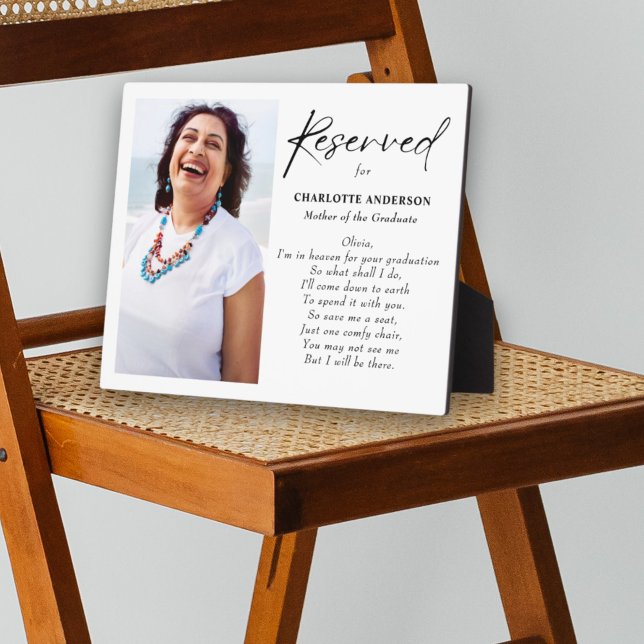 Graduate's Mother In Heaven For Graduation Photo Plaque (Creator Uploaded)