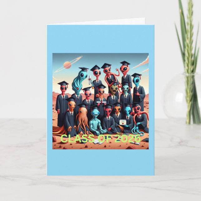 Graduating  alien class of 2026 card (Front)