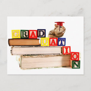Graduating Chipmunk Postcard