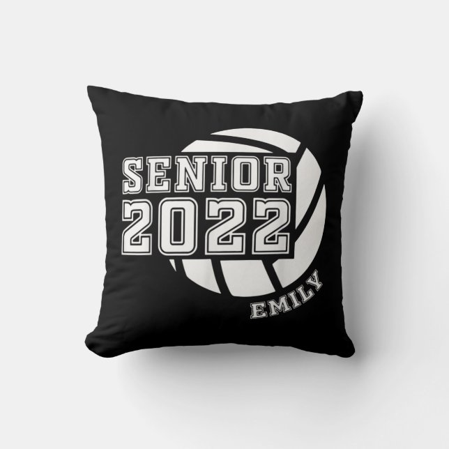 Graduating Class of  Senior Volleyball Team Player Cushion (Front)