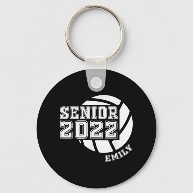 Graduating Class of  Senior Volleyball Team Player Key Ring (Front)