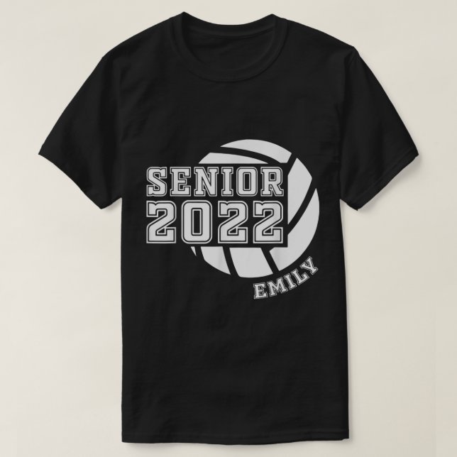 Graduating Class of  Senior Volleyball Team Player T-Shirt (Design Front)