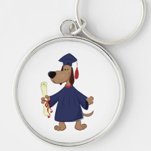 Graduating dog clipart key ring