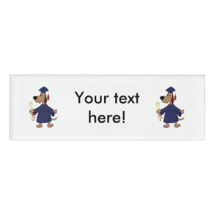 Graduating dog clipart name tag