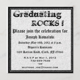 Graduating Geologist Invitation