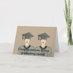 Graduating twins Card