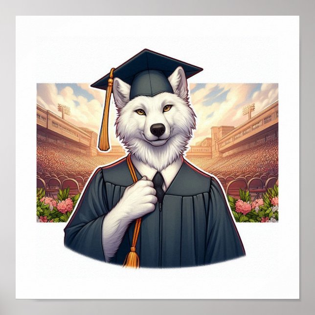 Graduating Wolf Poster (Front)