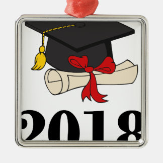 graduation17 metal ornament