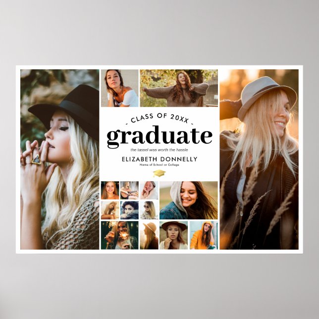 Graduation 15 Photo Collage Poster (Front)