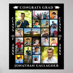 Graduation 19 Photo Collage Congrats Grad Poster