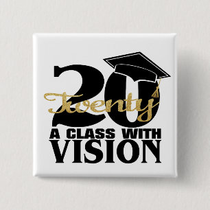 Graduation 2020 A Class With Vision 15 Cm Square Badge