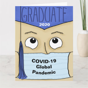 Graduation 2020 during COVID-19 Male Graduate Big Card