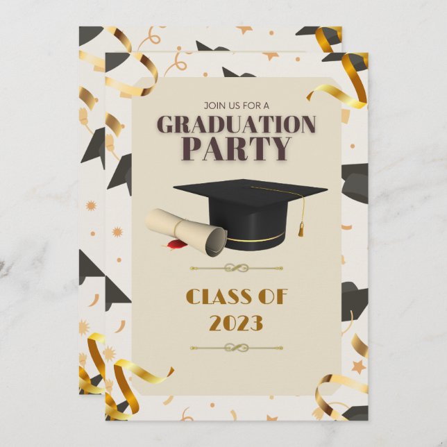 GRADUATION 2023: CELEBRATE YOUR HARD-EARNED SUCCES INVITATION (Front/Back)