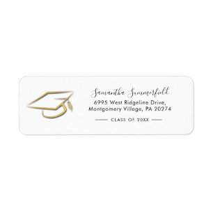 Graduation 2023 Graduate Cap Return Address Label