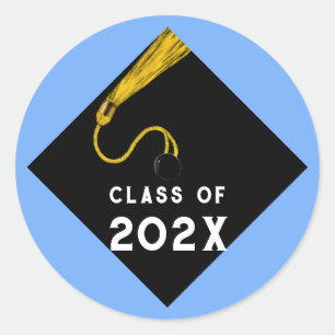 Graduation 2023 Light Blue Classic Round Sticker
