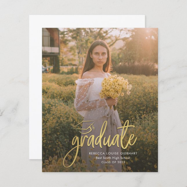 Graduation 2023 Photo Grad Open House Invitation (Front/Back)