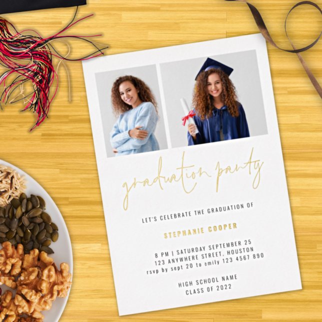 Graduation 2024 2 Photos Grad Party Gold Real (Creator Uploaded)