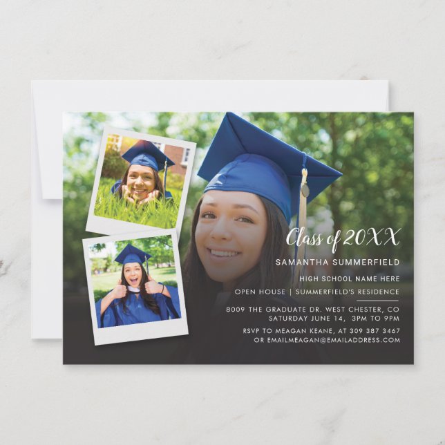Graduation 2024 Grad Photo Collage Party Invitation (Front)
