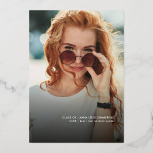 Graduation 2024 Photo Collage Grad Party Silver