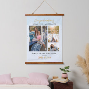 Graduation 2024 Photo Collage Grad Room Hanging Tapestry
