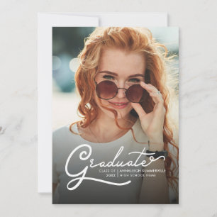Graduation 2024 Photo Hand-Lettered Grad Party Invitation