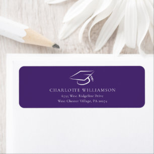 Graduation 2024 Purple Return Address Label