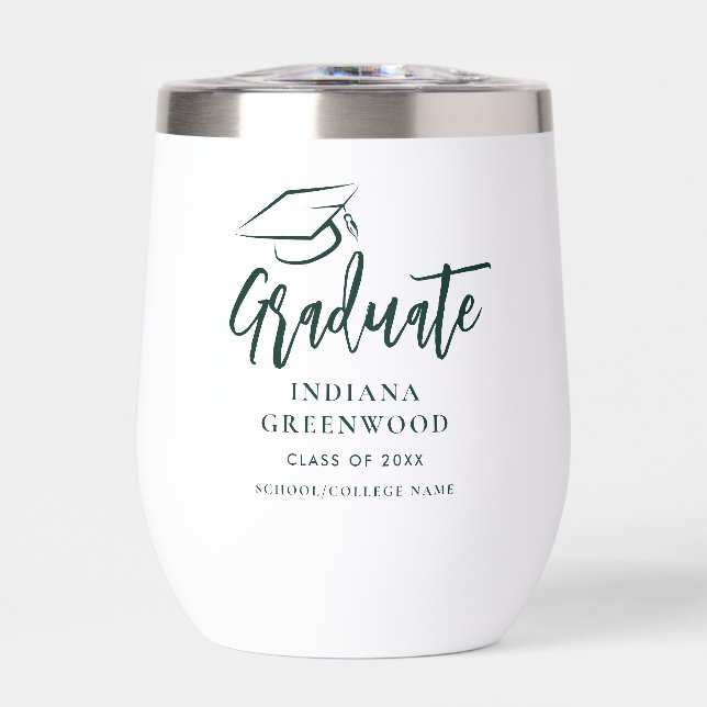 Graduation 2024 Script Green Personalised Grad (Front)