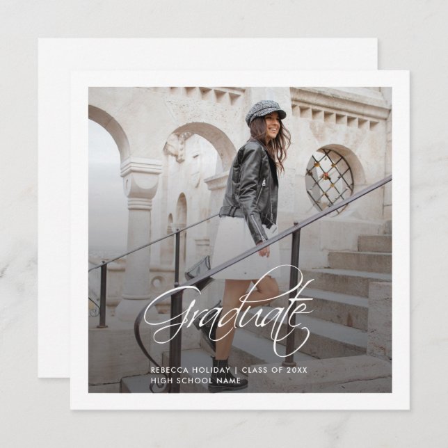 Graduation 2024 Script Photo Grad Card (Front/Back)